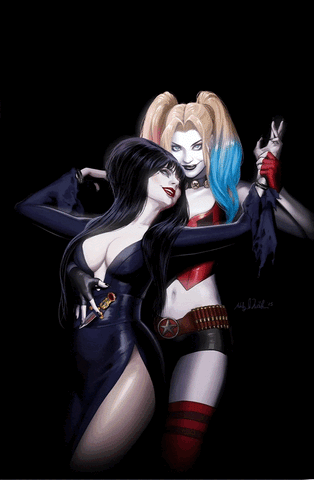 Harley Quinn x Elvira #1 Ashley Witter Exclusive Variant  Set Underdog Comics Canada