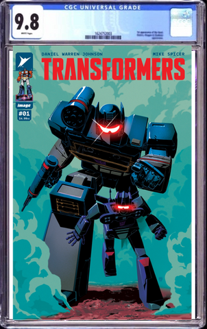 9.8 Graded  Transformers #1 Hayden Sherman exclusive Variant Underdog Comics Canada