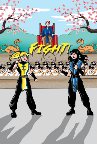 Betty and Veronica: Power Ups Mortal Kombat Homage Dan Parent Exclusive Variant Comic Book peg city comics underdog comics