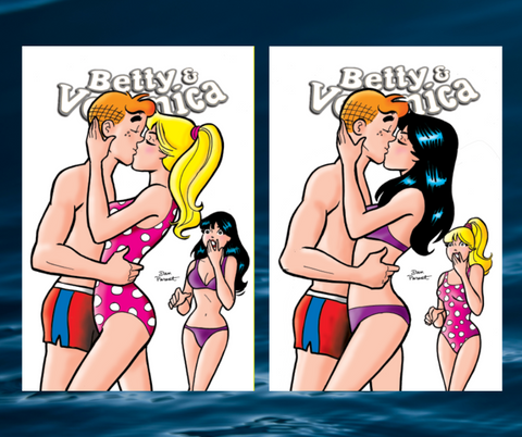 Betty and Veronica: Friends Forever Summer Surf Party Dan Parent Exclusive Variant Comic Book.  A Peg City Comics Exclusive, homage to Amazing Spider-Man #606,  first appearance of Stacy Banks peg city comics underdog comics