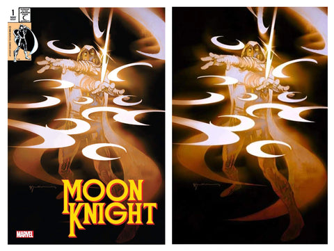 Moon Knight #1 Facsimile Bill Sienkiewiecz Trade/Virgin variant comic book set